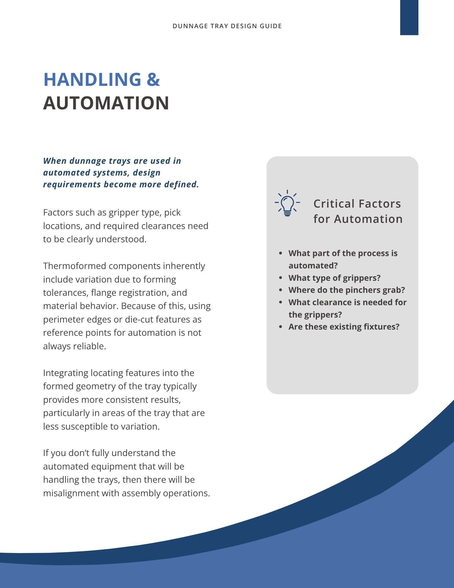 dunnage trays designed for automation