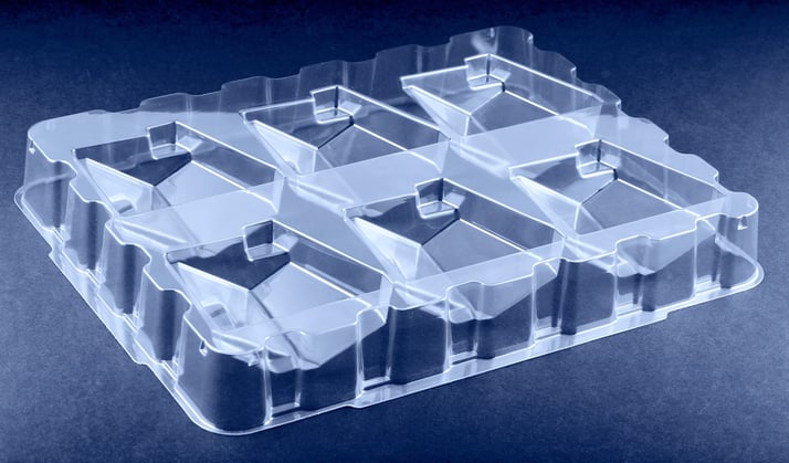 Thermoformed dunnage tray