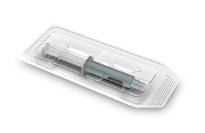 Medical syringe thermoformed tray