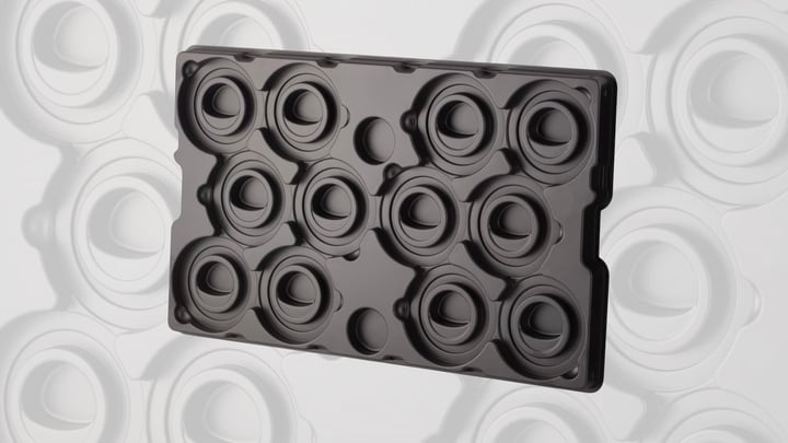 thermoformed dunnage tray for shipping