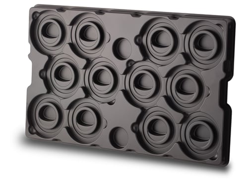 Industrial thermoformed dunnage tray