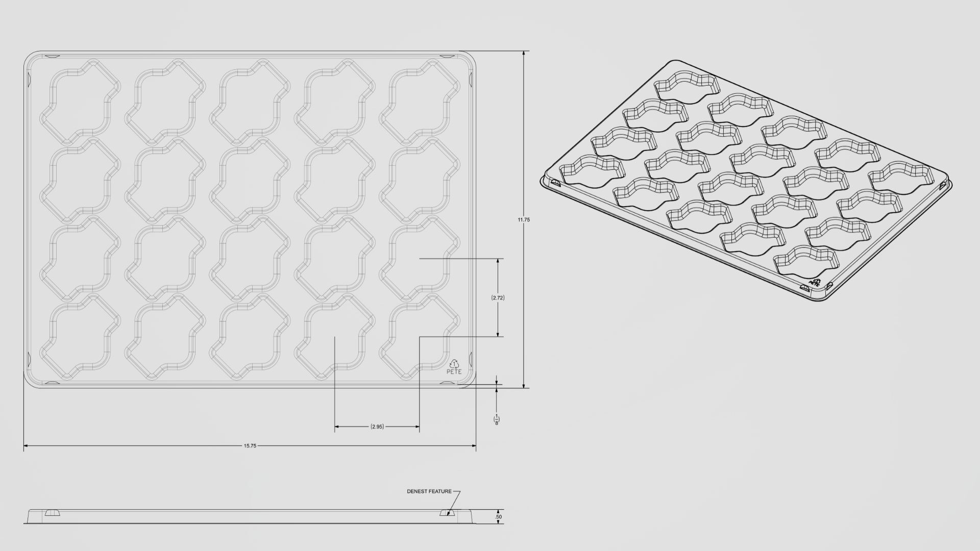 thermoformed tray