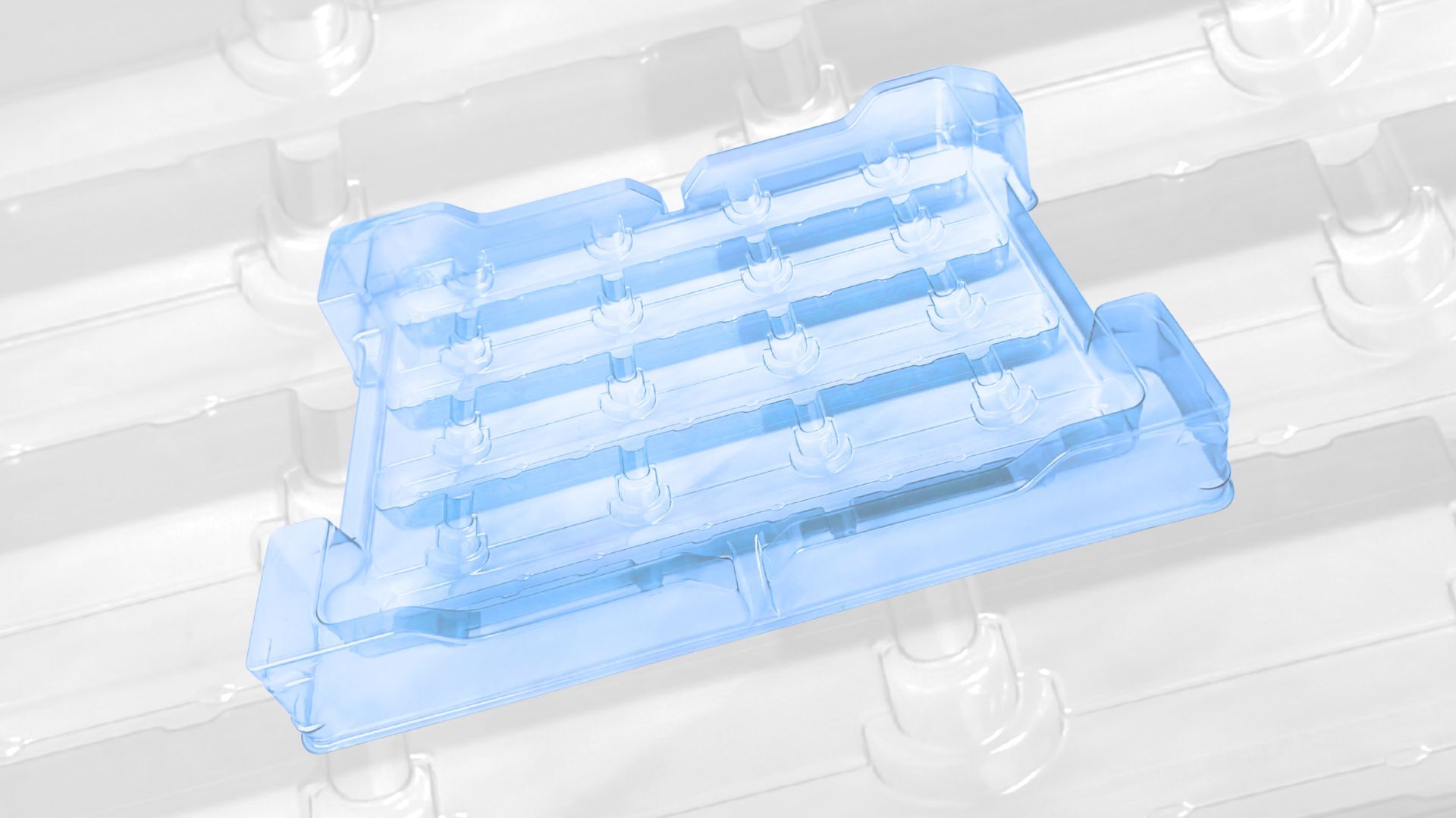 Thermoformed medical handling tray