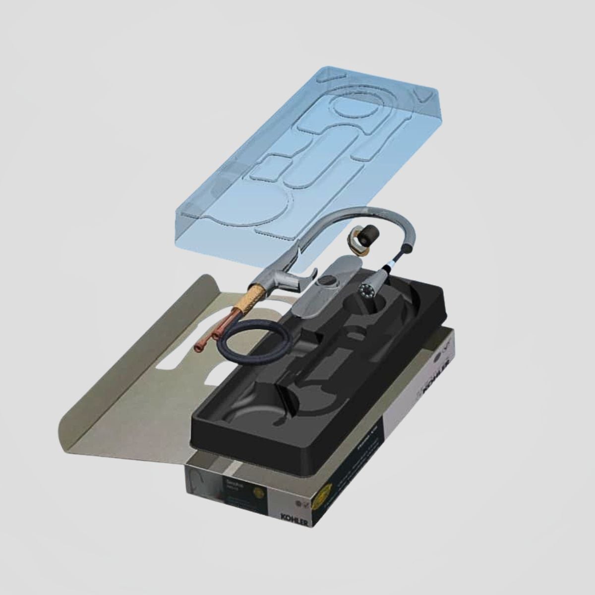 Thermoform packaging 3D rendering